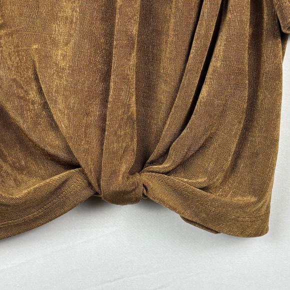 Chicos Travelers Wome's Long Sleeve Tunic Top 20/22 Slinky Tan USA Made Comfort - Picture 3 of 10